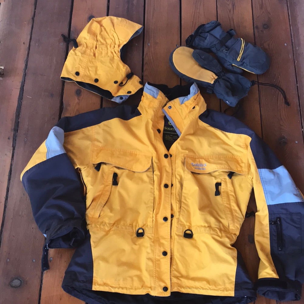 Solstice L shell yellow ski jacket
